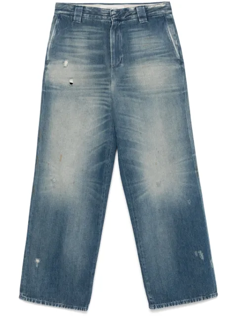 Golden Goose distressed straight-leg jeans Blue GMP02126P001851