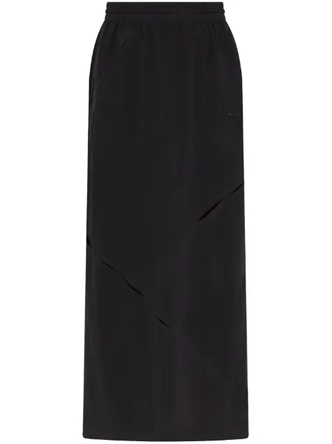 Y-3 asymmetric-panel maxi skirt Black JD6001