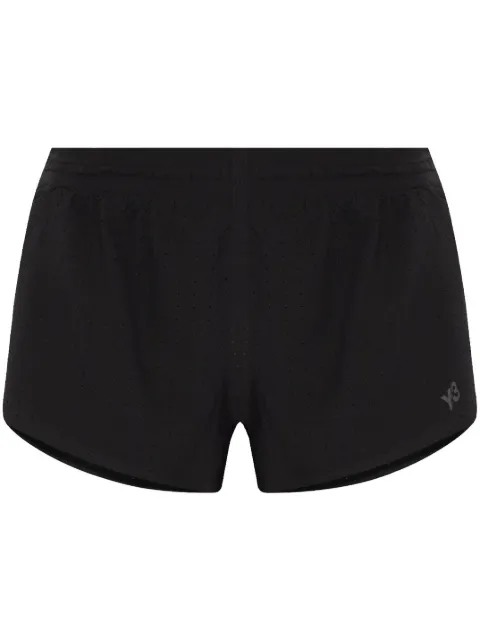 Y-3 logo-detail running shorts Black JN4900