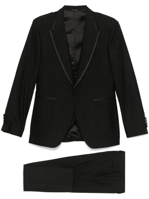 Reveres 1949 pinstriped three-piece suit Black 510734124440510