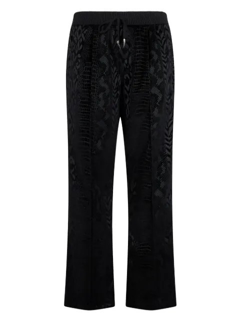 Roberto Cavalli animal-print track pants Black URT25YCJ007