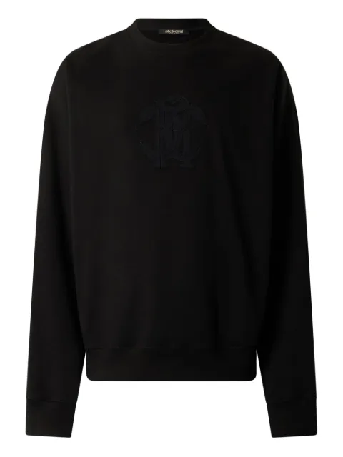 Roberto Cavalli logo-embroidered sweatshirt Black URT68DCF051