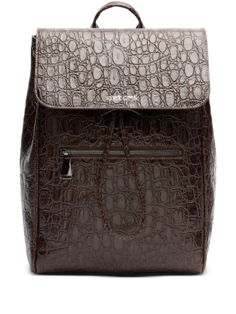 Roberto Cavalli leather backpack Brown URB003PZU02