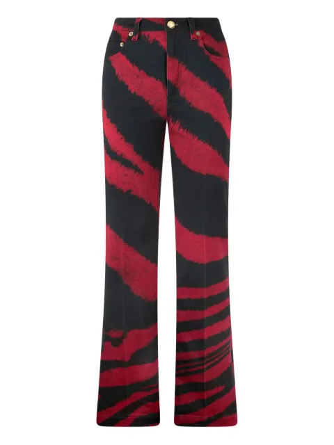 Roberto Cavalli zebra-print jeans Red UWJ221DAP26