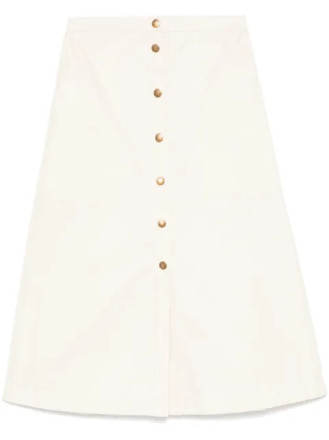 Moncler buttoned-up midi skirt Neutrals K10932D000195986I