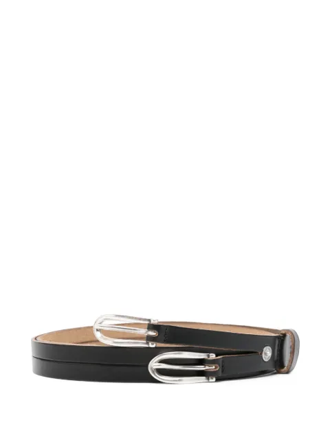 OUR LEGACY twin-tongue belt Brown A2258TBC