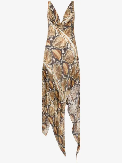 Roberto Cavalli silk dress Brown UWT132CTN93