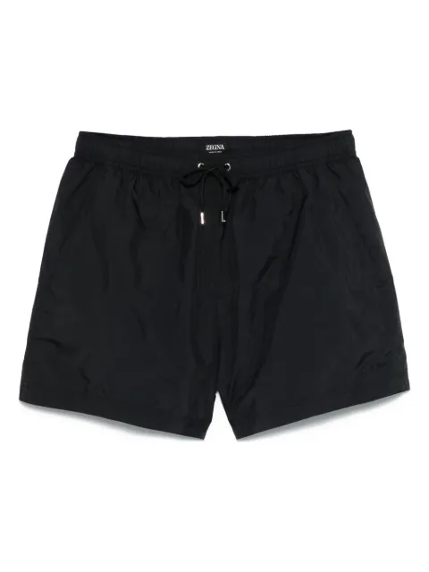 Zegna logo-embroidered swim shorts Black N7B802820
