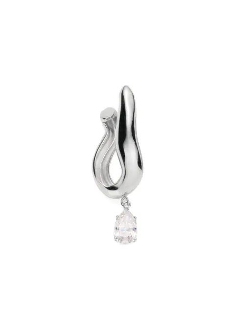 Magda Butrym Drop crystal wave earrings Silver 709525