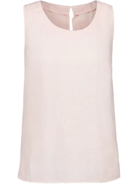120% Lino sleeveless linen top Pink 32ALIW1PJDB317000