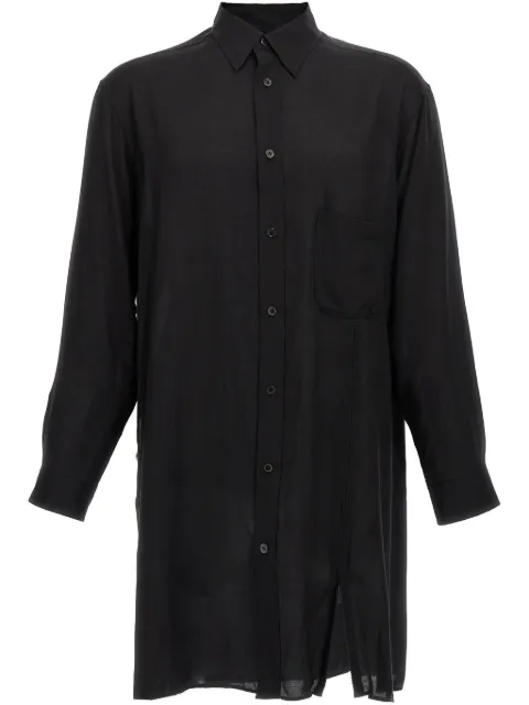Yohji Yamamoto drop-shoulder shirt Black HPB30235