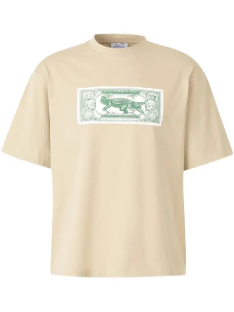 Off-White Arrow Ticket T-shirt Neutrals OMAA120S25JER00C6158