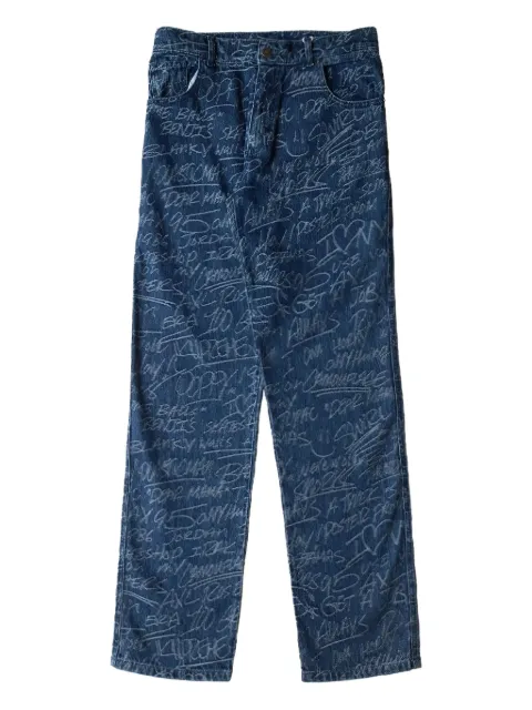 Sky High Farm KS graffiti-print "Blue" jeans Blue SHF06P002