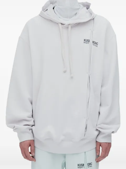 KUSIKOHC logo-print hoodie White KU3SMF02APJE132831