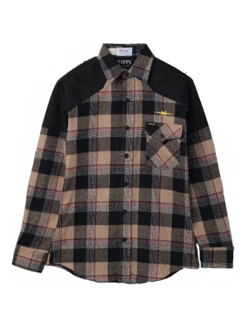 Phipps check-print shirt Brown LABFLANNELPATCH
