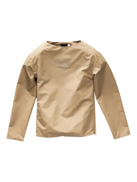 LUAR rhinestone-logo "Beige" blouse Neutrals LUARSS23SHRT003OAT