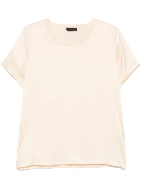 LIU JO satin T-shirt Neutrals CA5354T2571