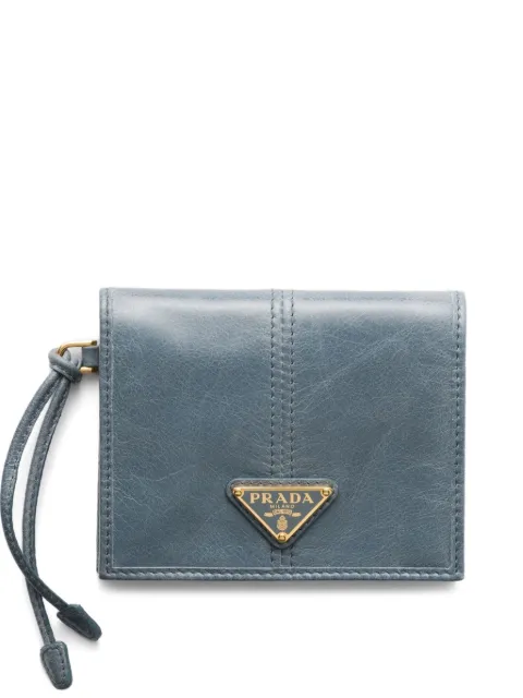Prada small leather wallet Blue 1MV2042CYR