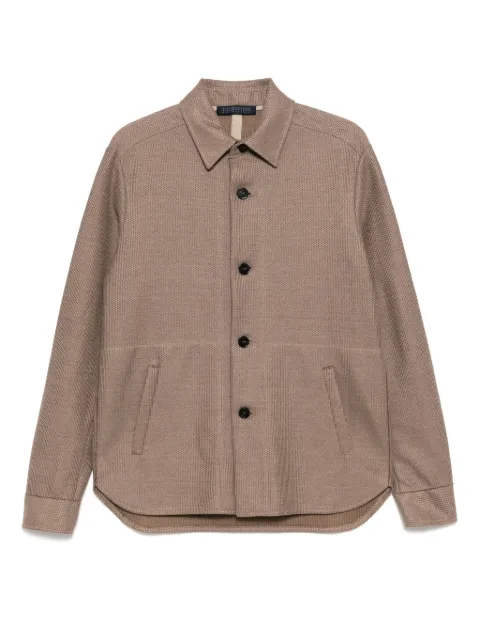 Harris Wharf London button-up shirt jacket Brown C9320PDZT419