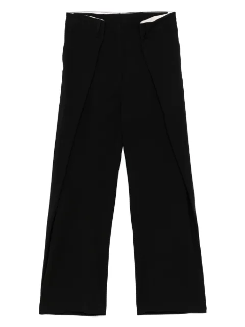 Rokh pleated wide-leg trousers Black R1CA103V