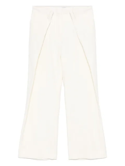 Rokh pleated wide-leg trousers Neutrals R1CA103V