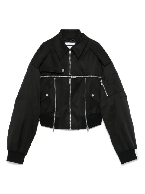 Rokh zip-detailed bomber jacket Black R5CA171PM