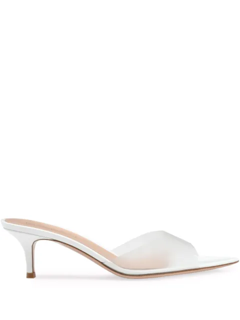 Gianvito Rossi Elle open-toe mules White G1512055RICGSV