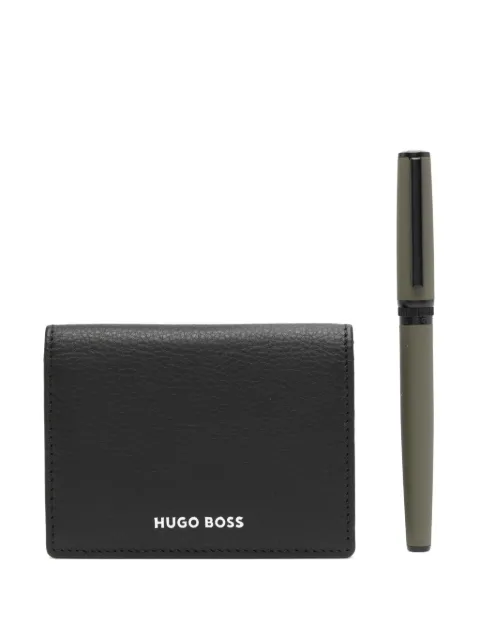 BOSS cardholder and fountain pen set Green HPCP009A