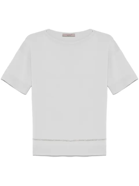 D.Exterior Monili-detail T-shirt Grey 60045