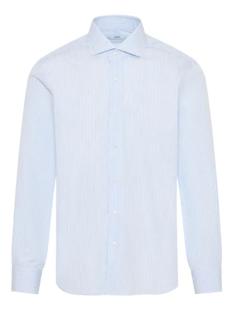 Barba micro-stripe shirt Blue D2U13P0147064U