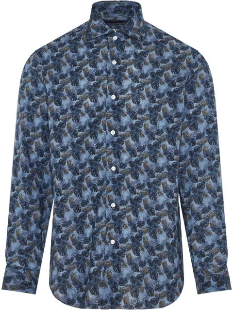 Barba printed shirt Blue K4U13P0147117U