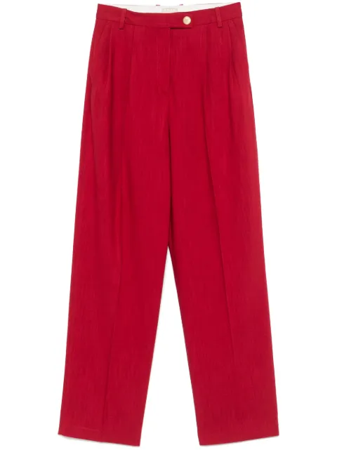 Tommy Hilfiger pleat-detail tailored trousers Red WW0WW45565
