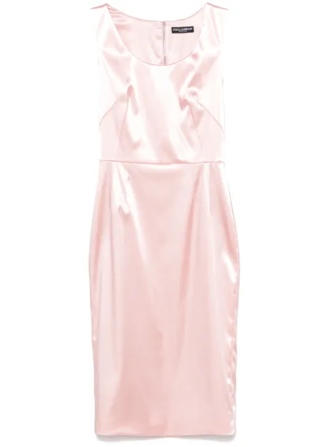 Dolce & Gabbana satin midi dress Pink F6ZJ6TFURAD