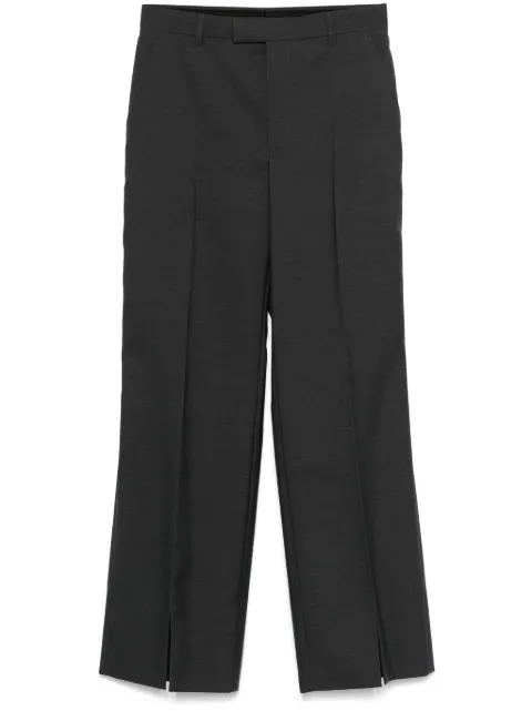 Gucci logo-embroidered straight-leg trousers Grey 828769Z7AO2