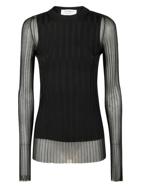 Sportmax pleated long-sleeve top Black 2512381033600005