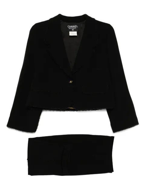 CHANEL Pre-Owned 1995 trousers suit Black 95APO5805V0353394305