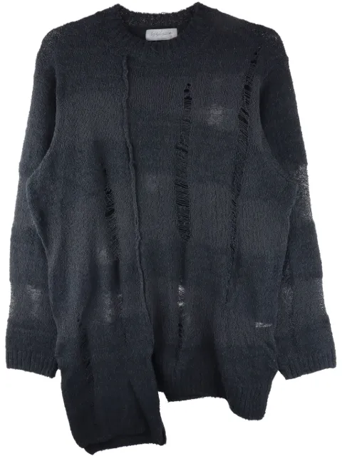 Yohji Yamamoto distressed sweater Black HPK089802