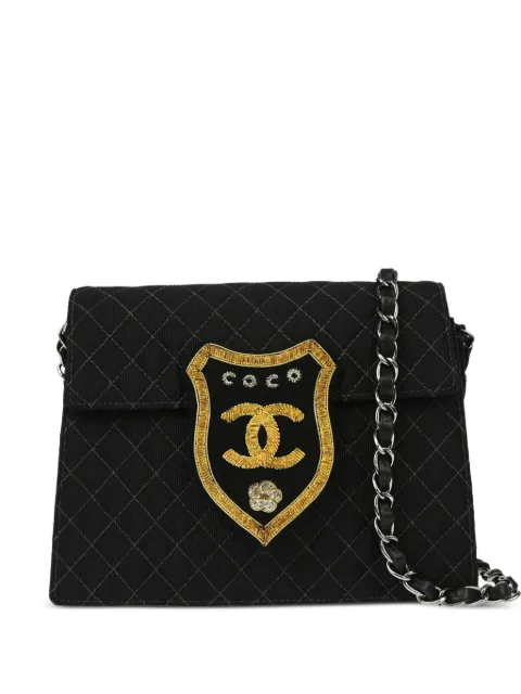 CHANEL Pre-Owned 2005 Emblem shoulder bag Black 9600640