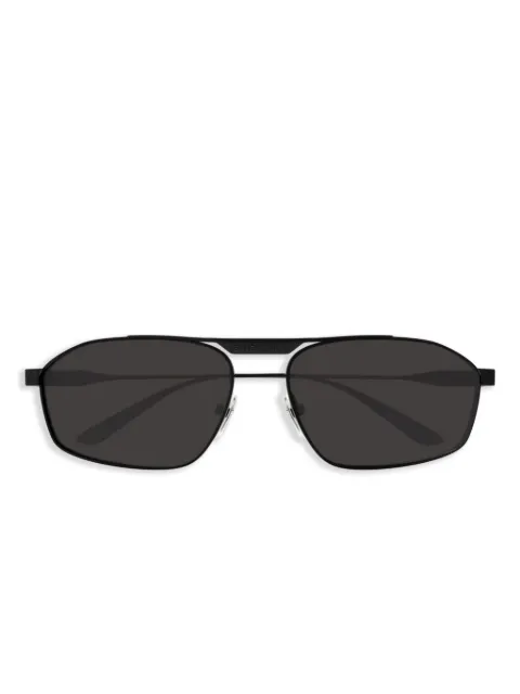 Balenciaga Eyewear metal frame rectangular sunglasses Black BB0416S001