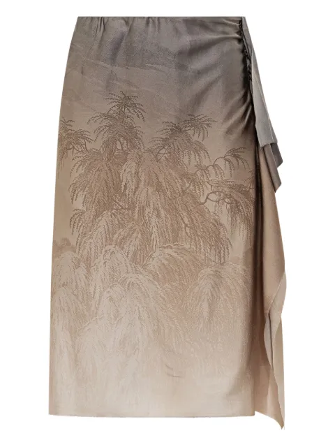Pierre-Louis Mascia stretch-silk skirt Brown GO11827514979101
