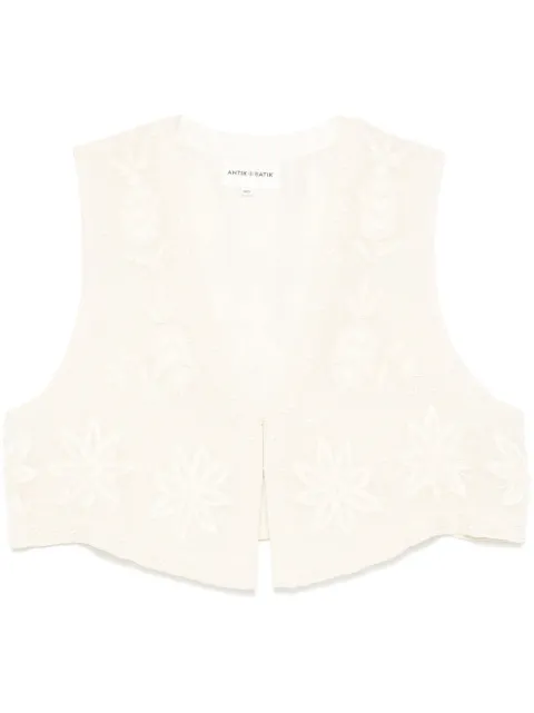 Antik Batik Mahata vest Neutrals MAHATA1GIL