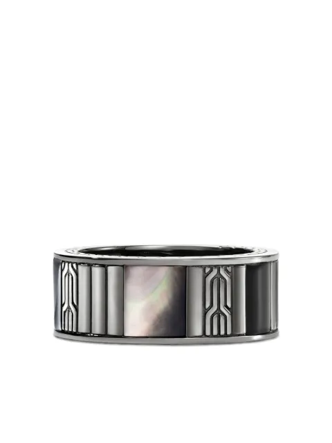 John Hardy carved-chain ring Silver RMS988021BRDBONHE