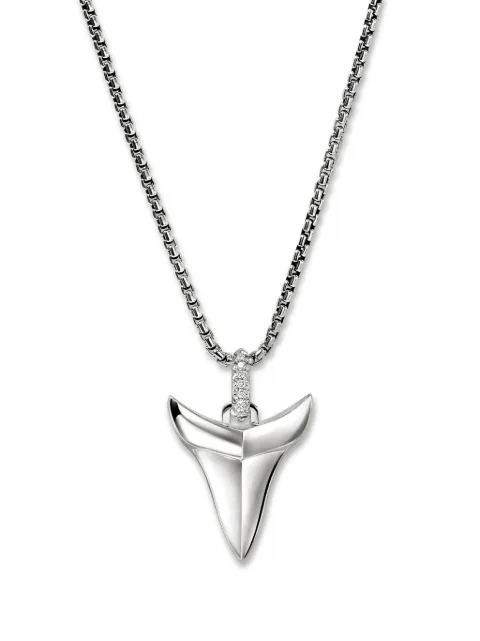 John Hardy Shark Tooth Talisman diamond necklace Silver NMP987892DI