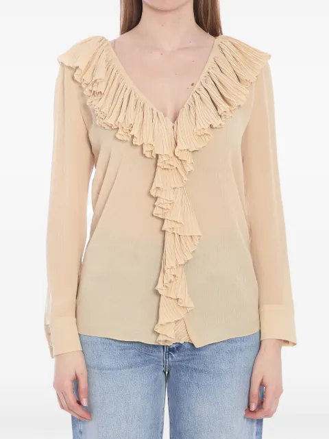 Saint Laurent ruffled blouse Neutrals 820973Y3K45