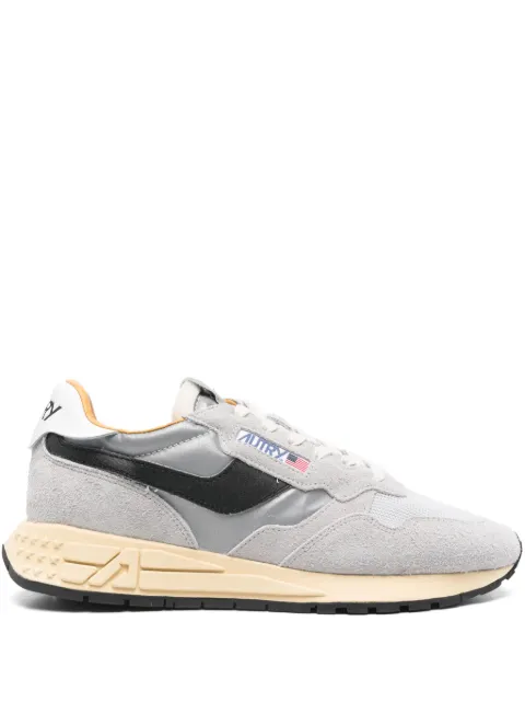 Autry Reelwind Low "Sand Cracked Leather and Nylon" sneakers Neutrals WWLMRL04