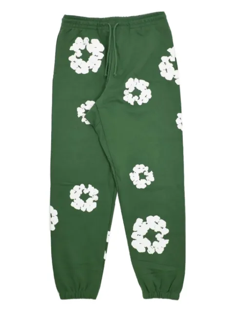 Denim Tears drawstring floral-print track pants Green DTCWSGRE