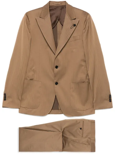 Lardini striped suit Brown ES890AEESIF64407
