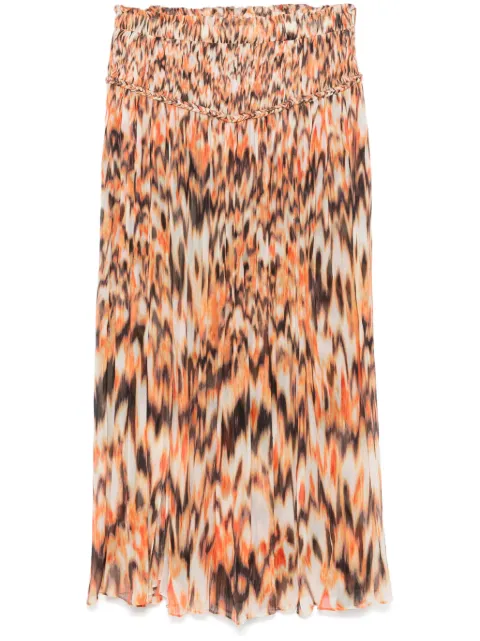ISABEL MARANT Rolande patterned maxi skirt Orange JU0356FAC2J05I