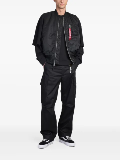 Alpha Industries logo-strap bomber jacket Black 156146