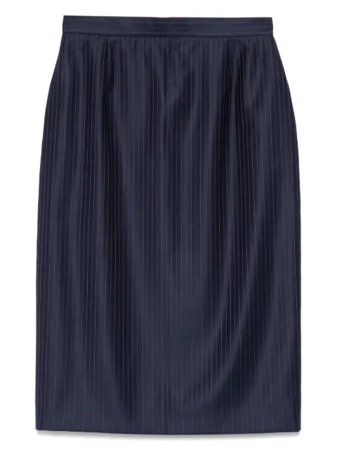 Christian Dior Pre-Owned 2010s pinstripe pencil skirt Blue HOLADIO469